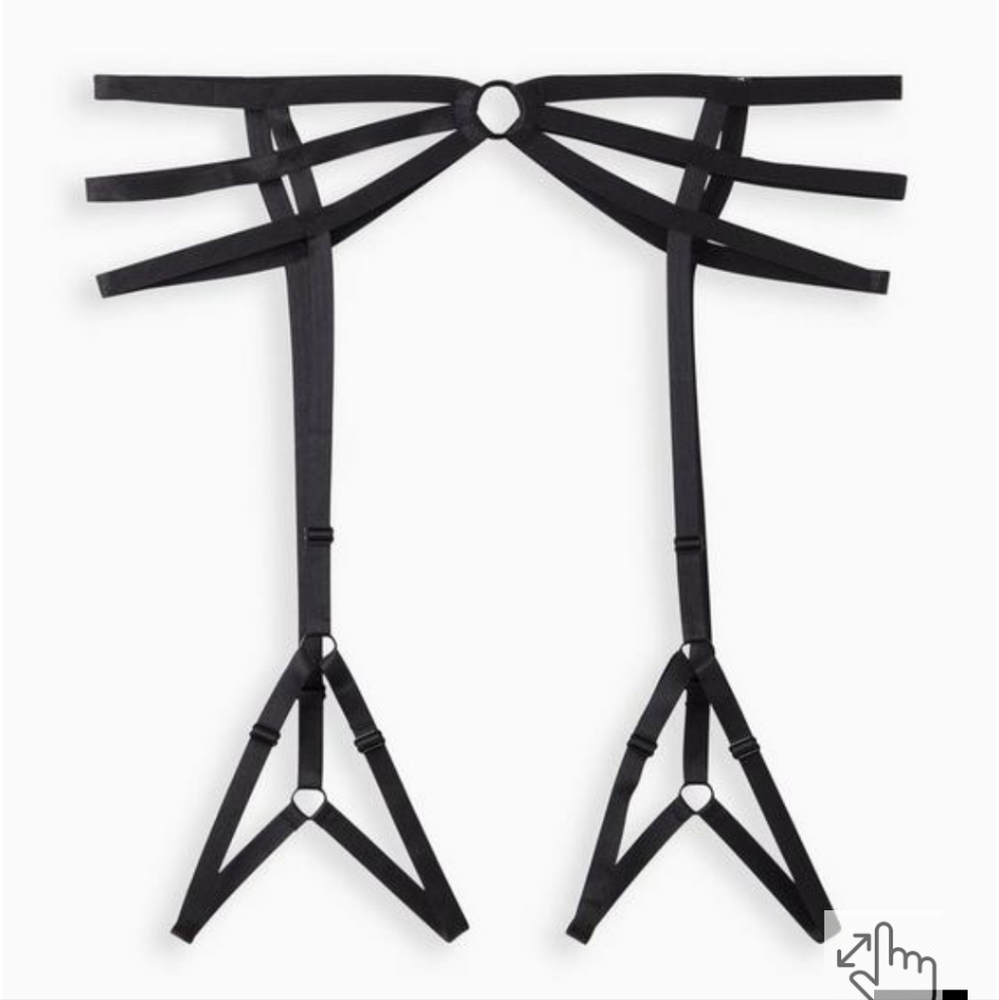 Torrid Black Strappy Leg Garter Belt - Size 3/4 - NWT